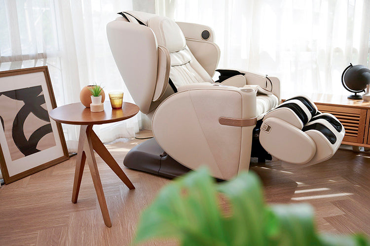 OSIM massage chair and more are styled as modern home furniture, placed in a contemporary living room for everyday relaxation